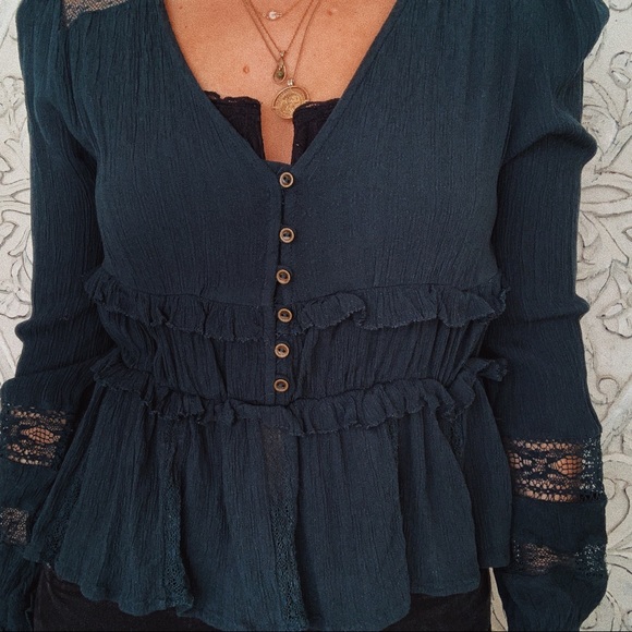 American Eagle Outfitters Tops - HOST PICK | AEO Lace Crepe Romantic Top